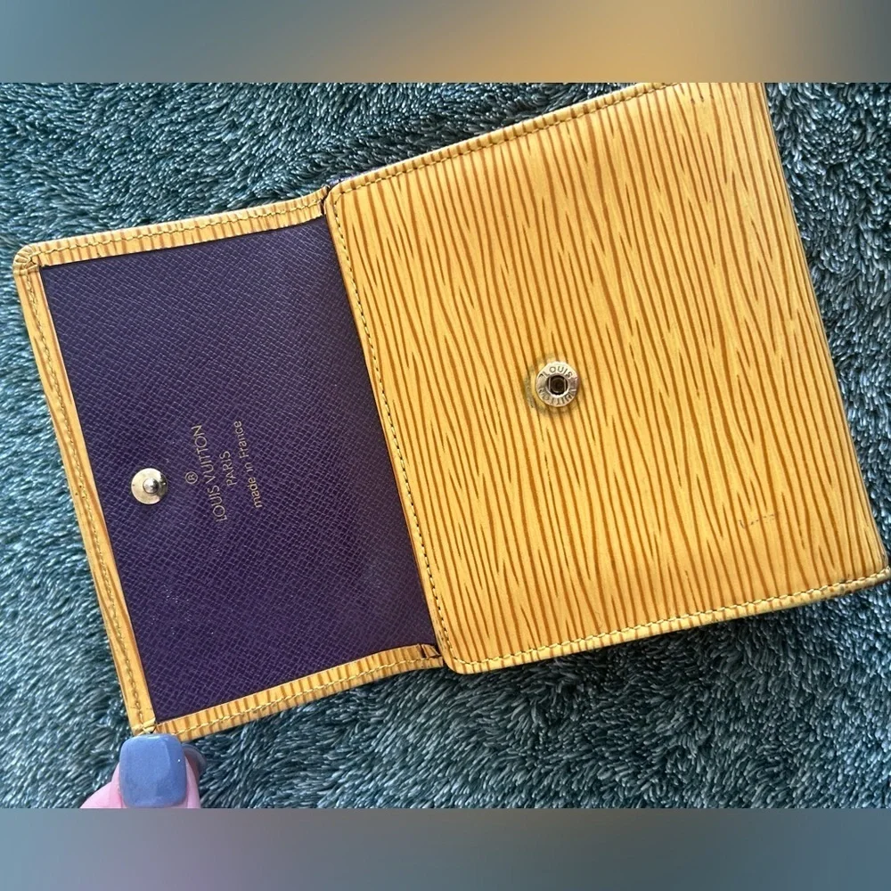 Louis Vuitton Yellow EPI Leather Elise Compact Wallet SP0030